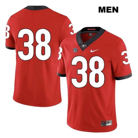 Men's Georgia Bulldogs NCAA #38 Aaron Olalude Nike Stitched Red Legend Authentic No Name College Football Jersey ROZ7354BG